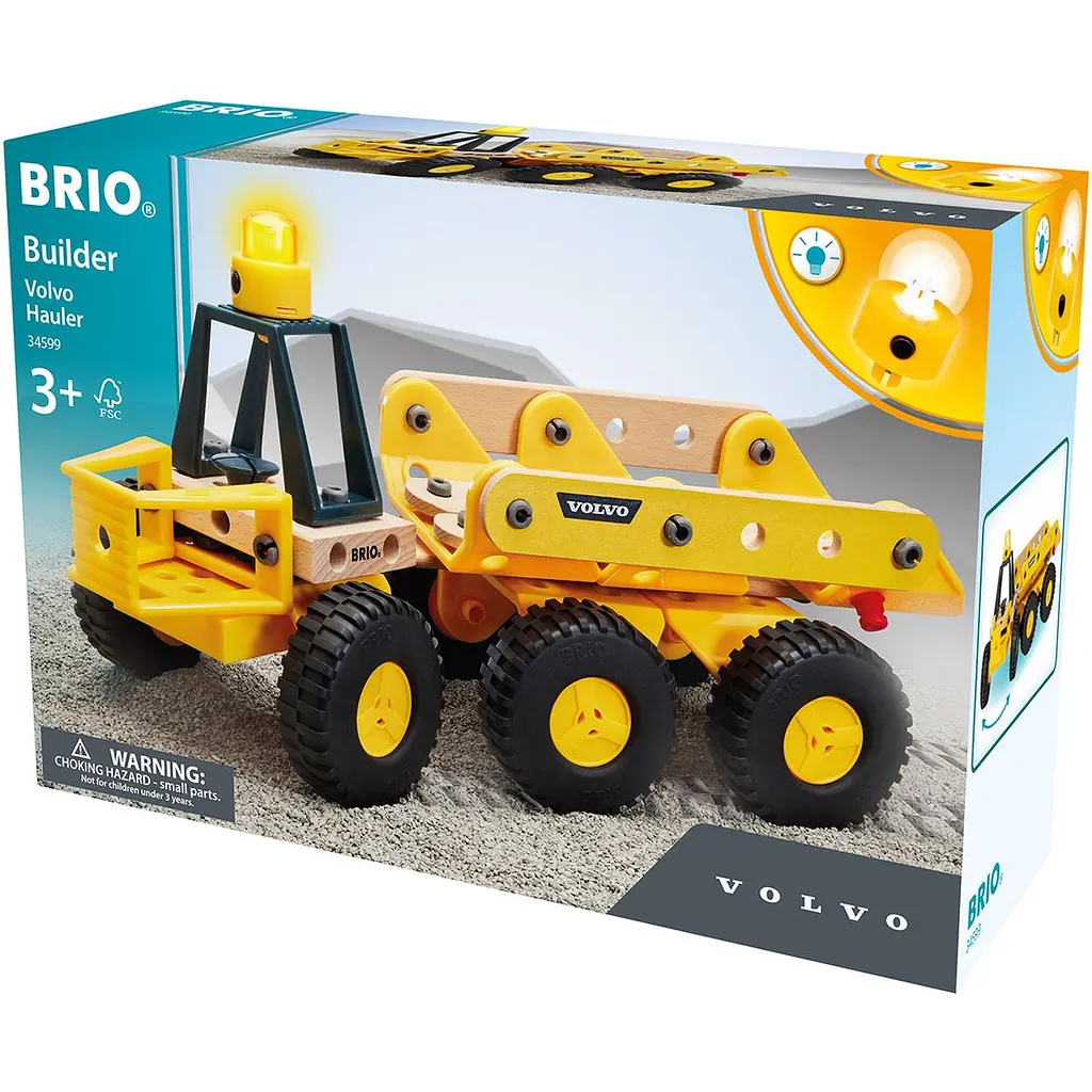 Конструктор Brio Builder Тягач Volvo черно-желтый (34599) - фото 8