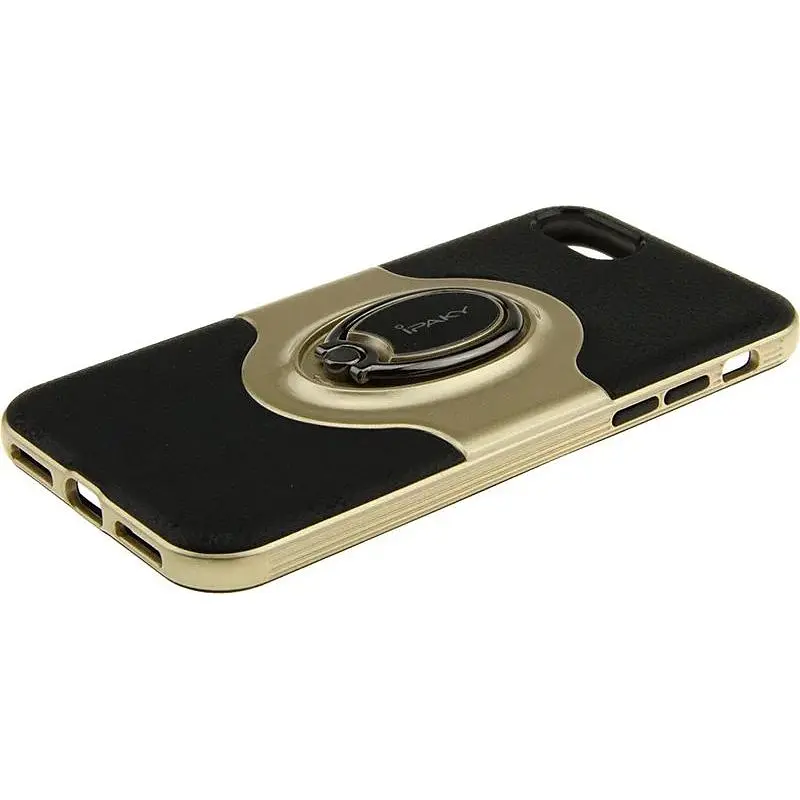 Чохол-накладка iPaky PC Bumper Soft case with 360 finger ring holder iPhone 7 Gold - фото 7