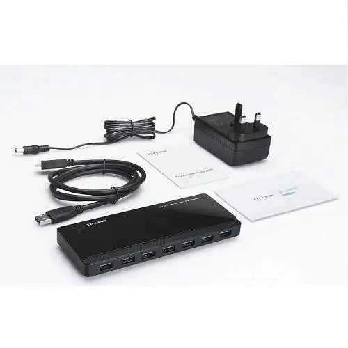 Хаб USB UH720, Black, USB 3.0 - 7xUSB 3.0 / 2xUSB 3.0 (5V/2.4A) TP-Link teh0019588 - фото 2