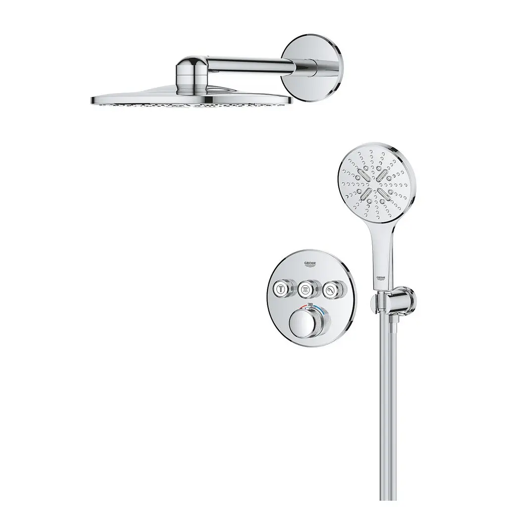 Душевая система скрытого монтажа Grohe Grohtherm Smartcontrol с Rainshower SmartActive 310 34863000, Хром - фото 3