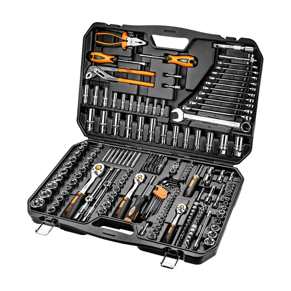 Набір інструментів Neo Tools CrV, у кейсі 1/2", 1/4", 3/8", 233 шт. (10-078) - фото 4
