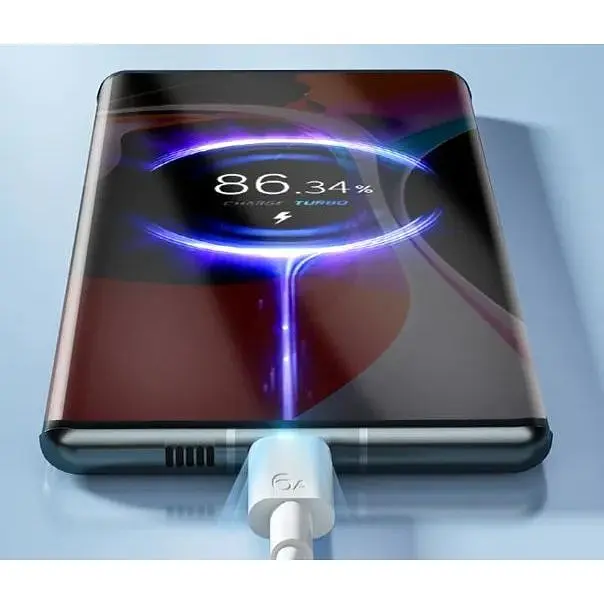 Кабель Data Cable Mi Turbo / Hyper Charge 120W / 6A 1m USB на Type-C / USB-C для Xiaomi white - фото 2