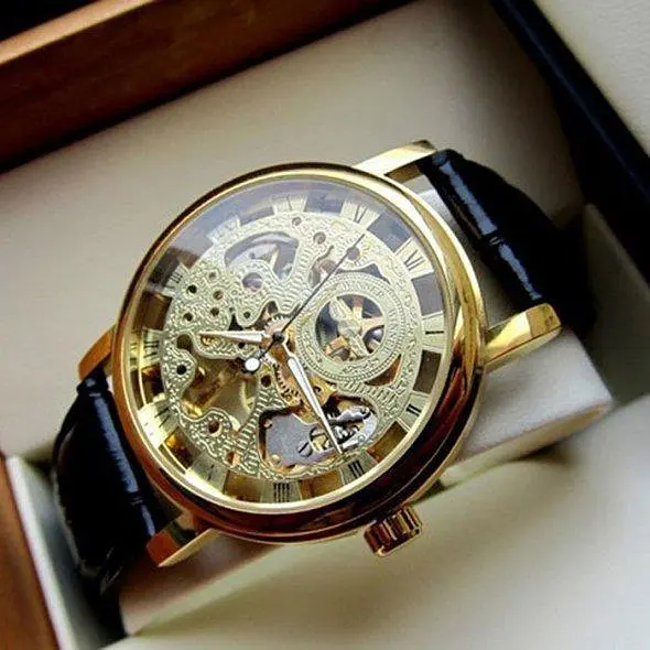Класичний жіночий годинник Winner Gold Brown - фото 9