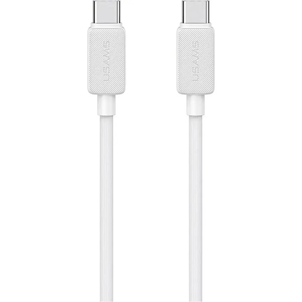Кабель Usams US-SJ696 USB-C to USB-C 60W 2m White (SJ696USB02) [153982] - фото 7