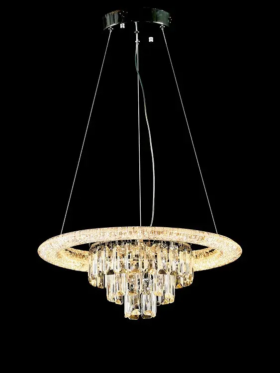 Світлодіодна люстра Splendid Ray LC118/1+1 LED (CH) з кришталем, хром, 40 Вт - фото 4