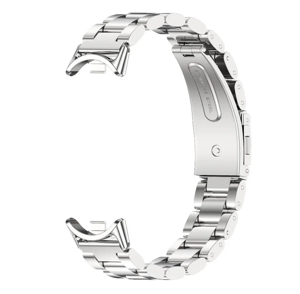 Металлический ремешок Mijobs для фитнеса браслета Xiaomi Mi Smart Band 8 Silver - фото 2