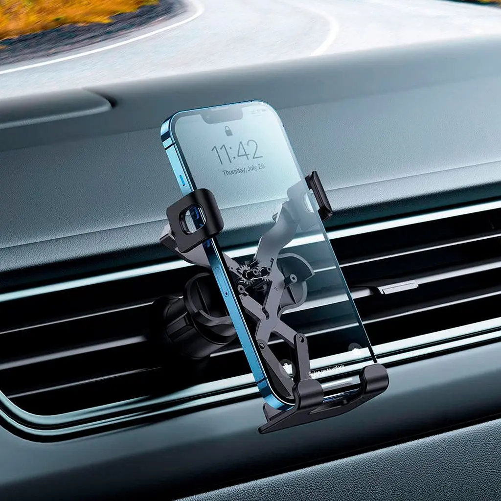 Автотримач Baseus Stable Gravitational Car Mount Lite Air Outlet Version Black (SUWX010001) [134769] - фото 11