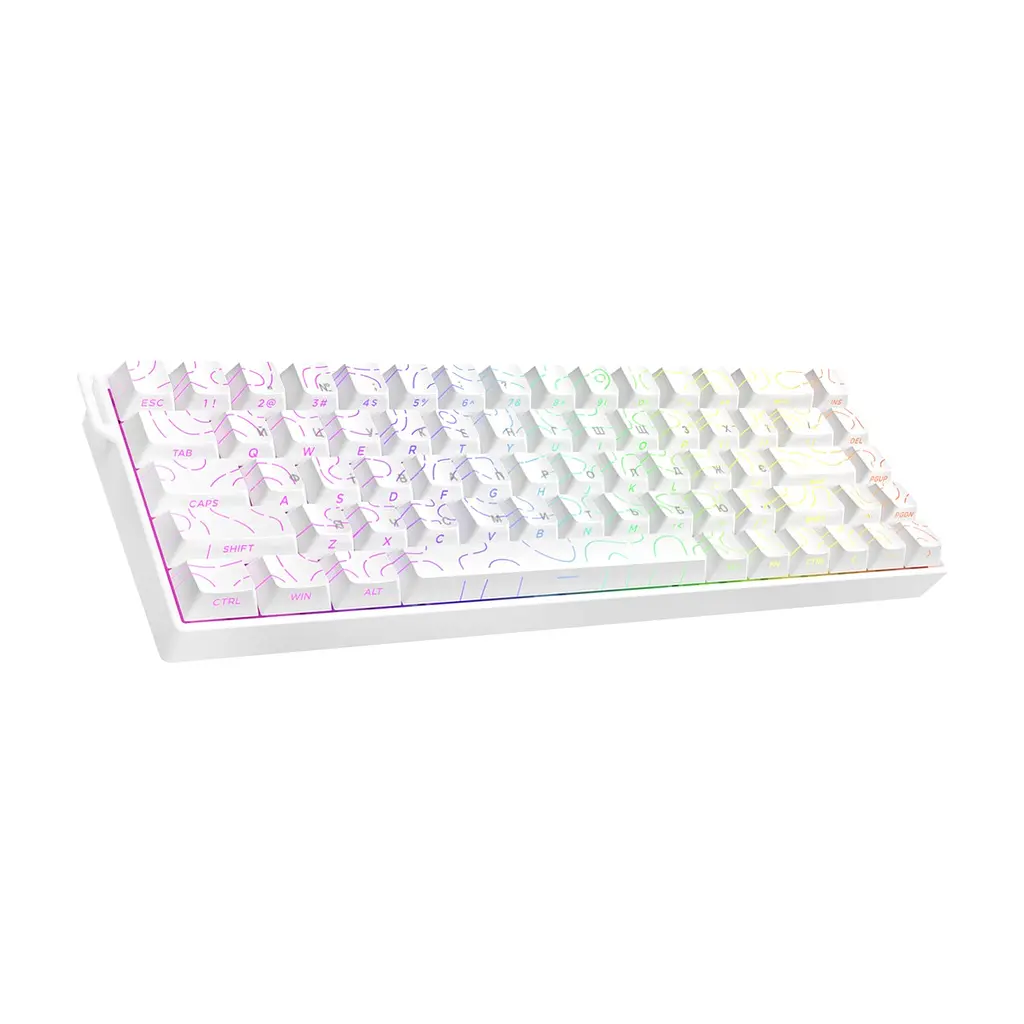 Клавіатура Ajazz AK680 V2 Ice Island Magnetic Switch USB UA White (AK680-V2-I-S-W) - фото 3