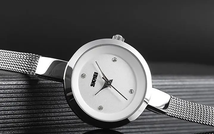 Жіночий класичний годинник Skmei 1390 (Сріблясті) - фото 3