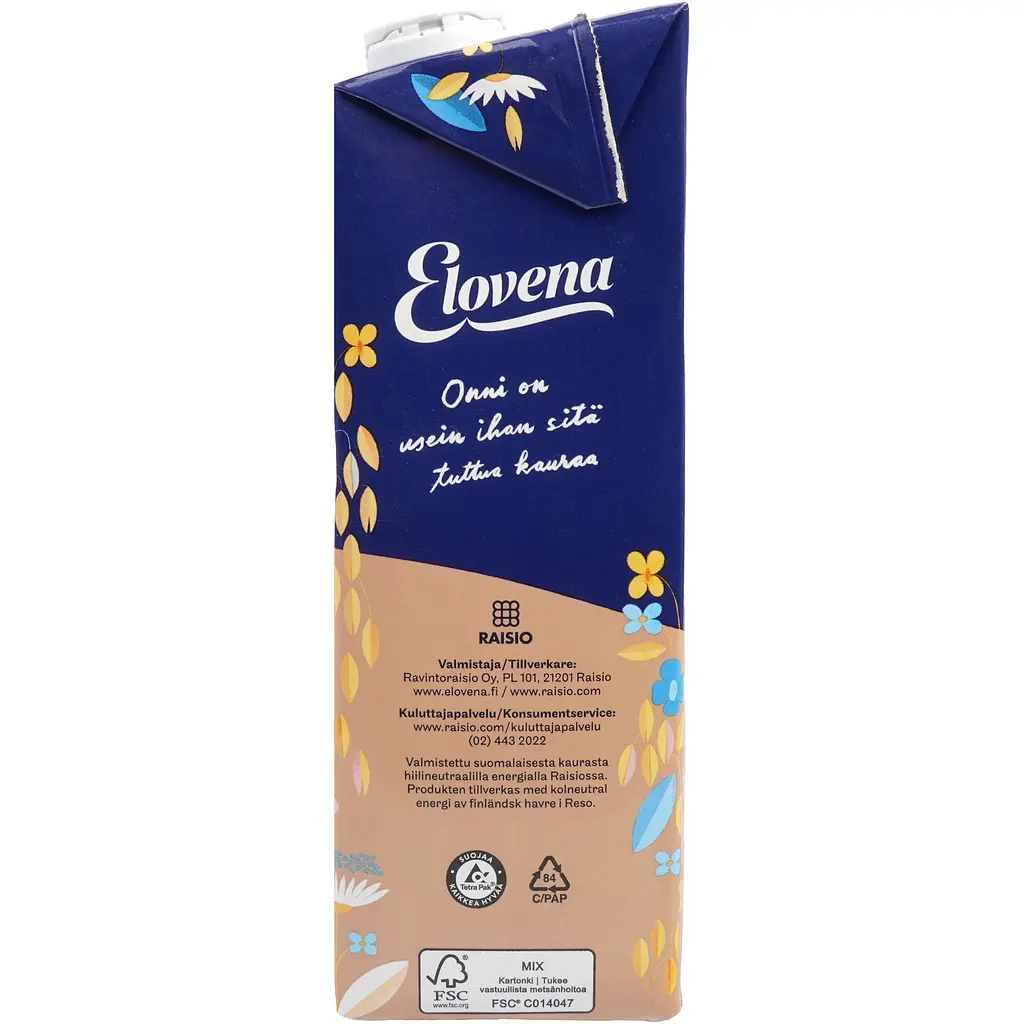 Вівсяне молоко Barista до кави Elovena без глютену, без лактози 1 л - фото 3