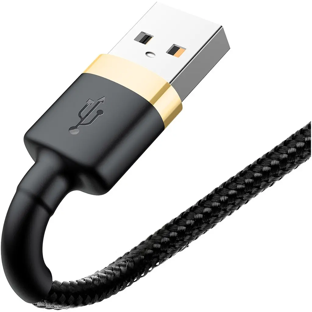 Кабель Baseus Cafule USB-A to Lightning 1m Black/Gold (CALKLF-BV1) [113815] - фото 5