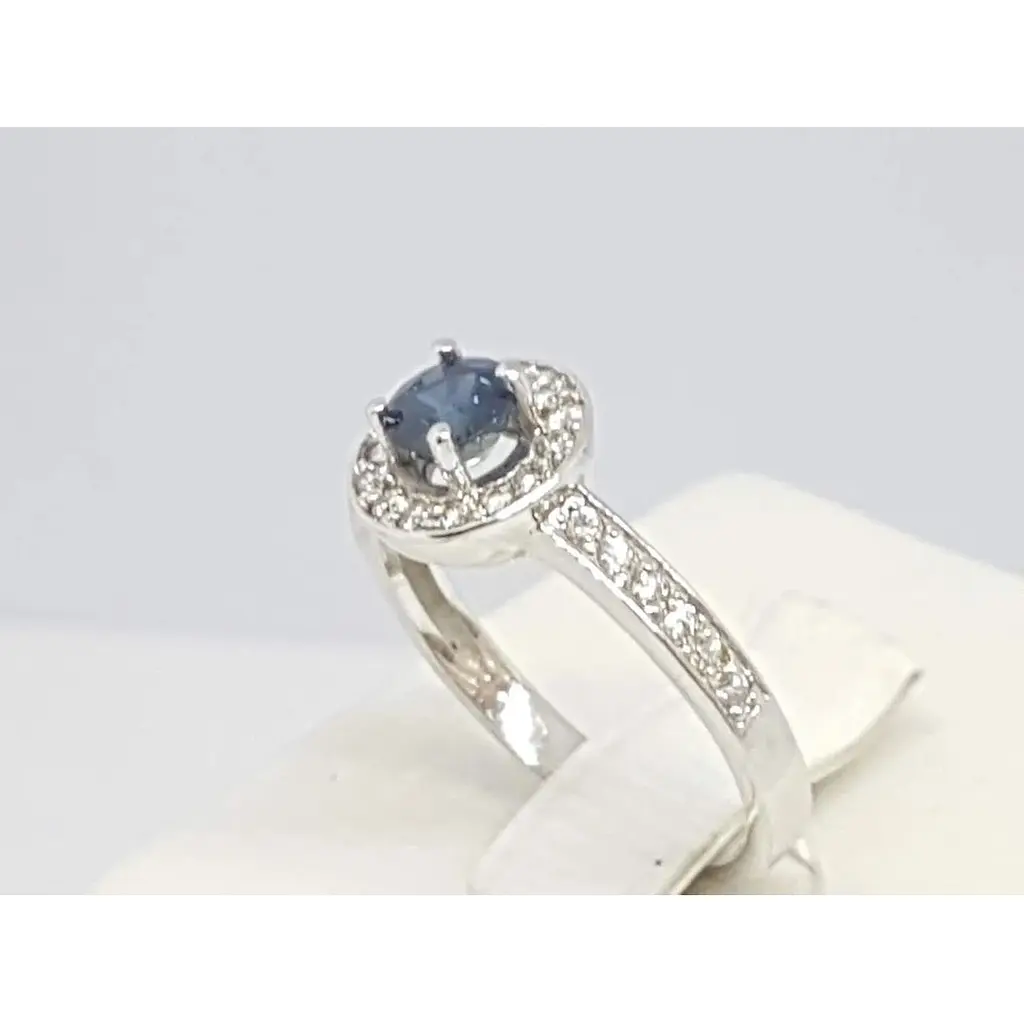 Золоте кільце Геліос з діамантами і сапфіром. Артикул 130806/1 18,5 - фото 2