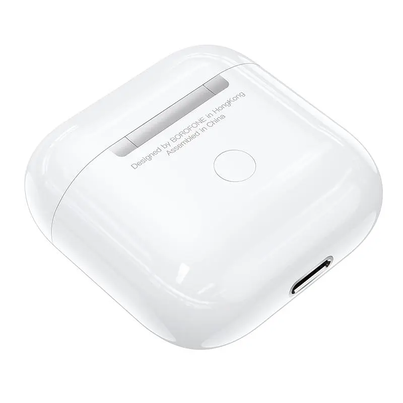 Наушники беспроводные Borofone BW02 Plus True TWS White - фото 4