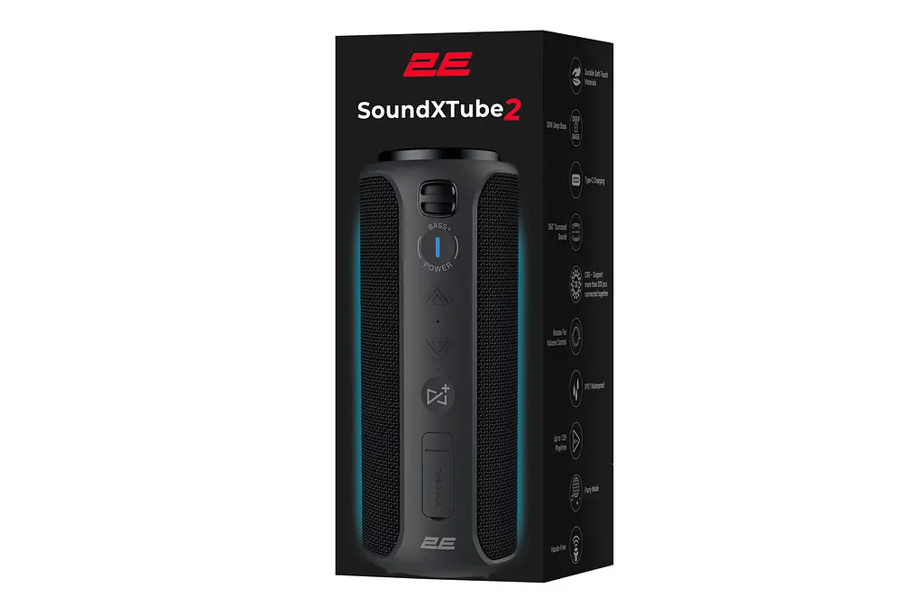 Портативная колонка 2E SoundXTube2 Black - фото 5