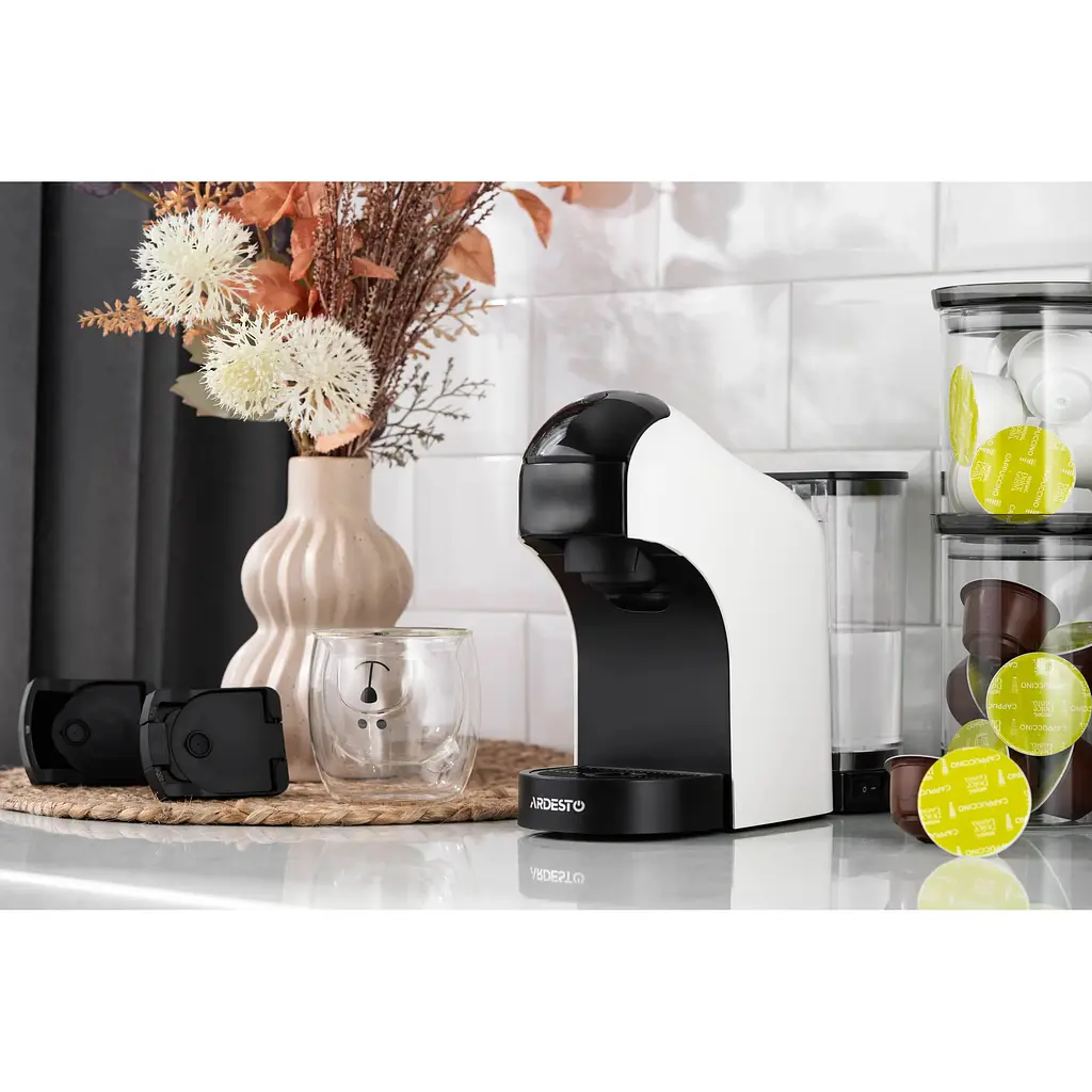 Кавоварка капсульна Ardesto 0.8 л капсули Nespresso, Nescafe Dolce Gusto біла - фото 7