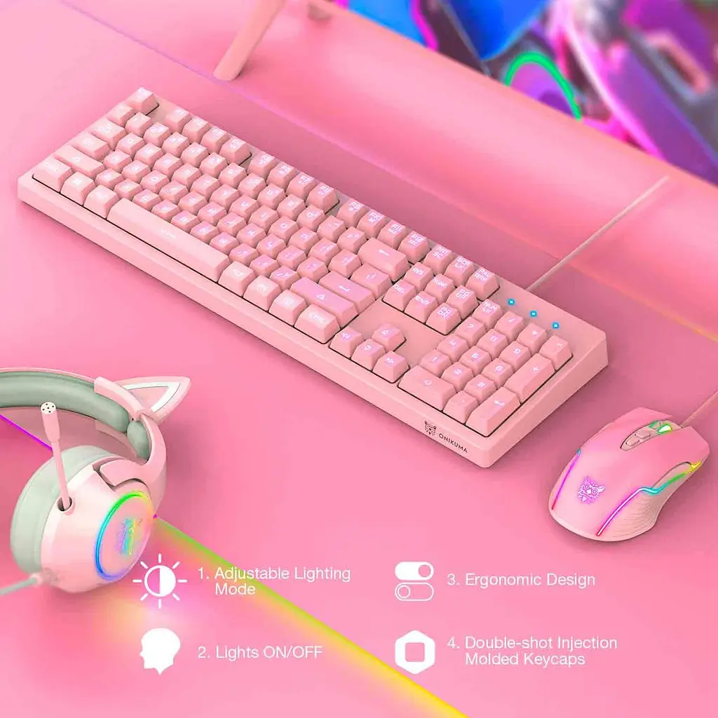 Набір Gaming Combo 2-in1 ONIKUMA G25 + CW905 (набір клавіатура + миша ENG розкладка) - фото 4