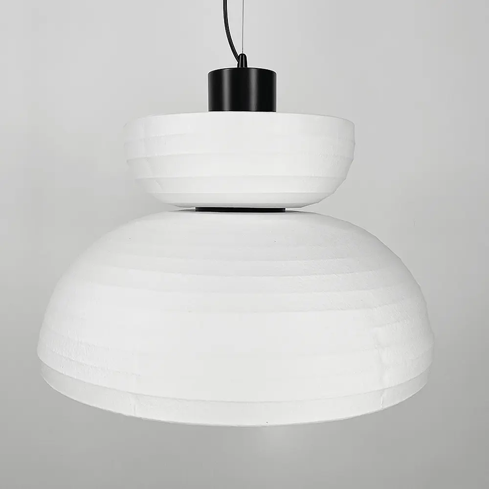 Люстра в черном корпусе с белым абажуром Ø 50 см Ст. PL 053-500 | Line F - фото 7