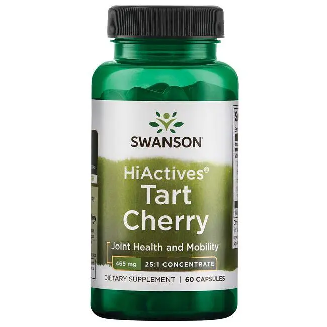 Натуральна добавка Swanson Hiactives Tart Cherry 465 mg, 60 капсул
