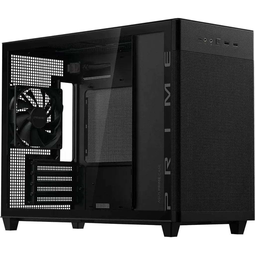 Корпус Asus Prime AP201 Tempered Glass Black (90DC00G0-B39010) [134528] - фото 7