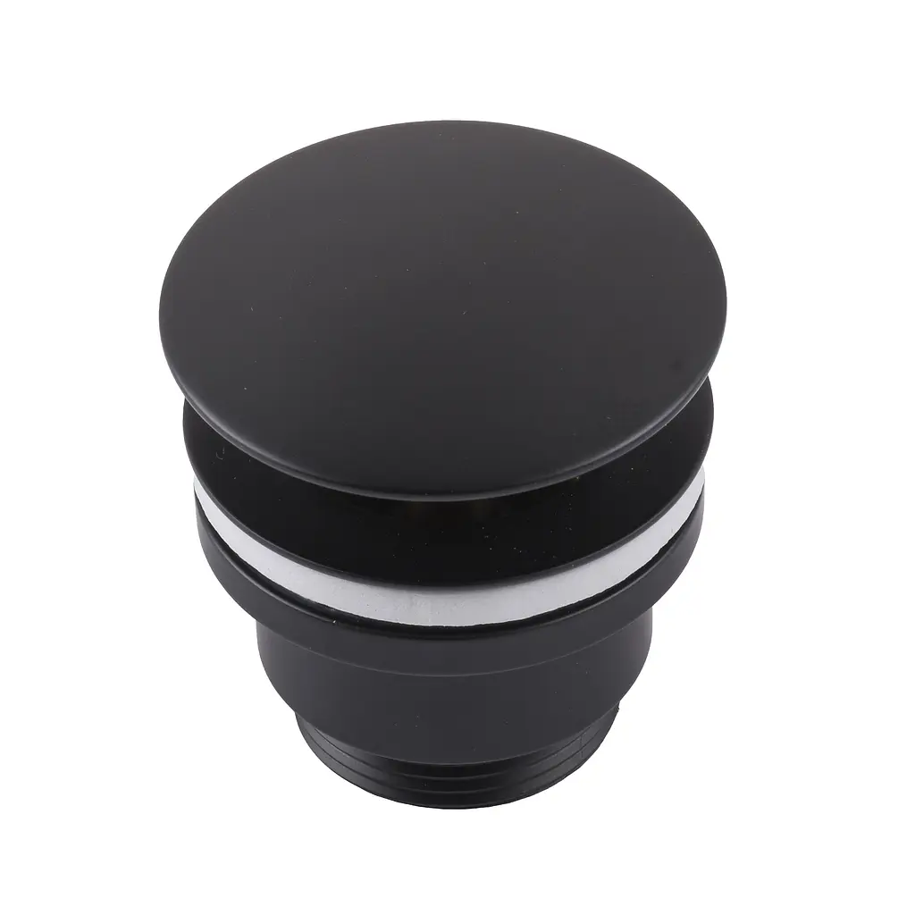 Донний клапан Globus Lux HG15-04A-10-BR Click-clack чорний мат, Чорний матовий - фото 3
