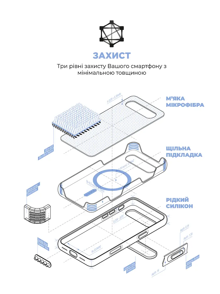 Силиконовый чехол с MagSafe для Apple iPhone 17 Air, ICON2 MagCase, фиолетовый, противоударный, панель с мягкой подкладкой, защита всего корпуса, поддержка беспроводной зарядки, совместим с защитными стеклами и пленками, ArmorStandart (ARM86667) - фото 6