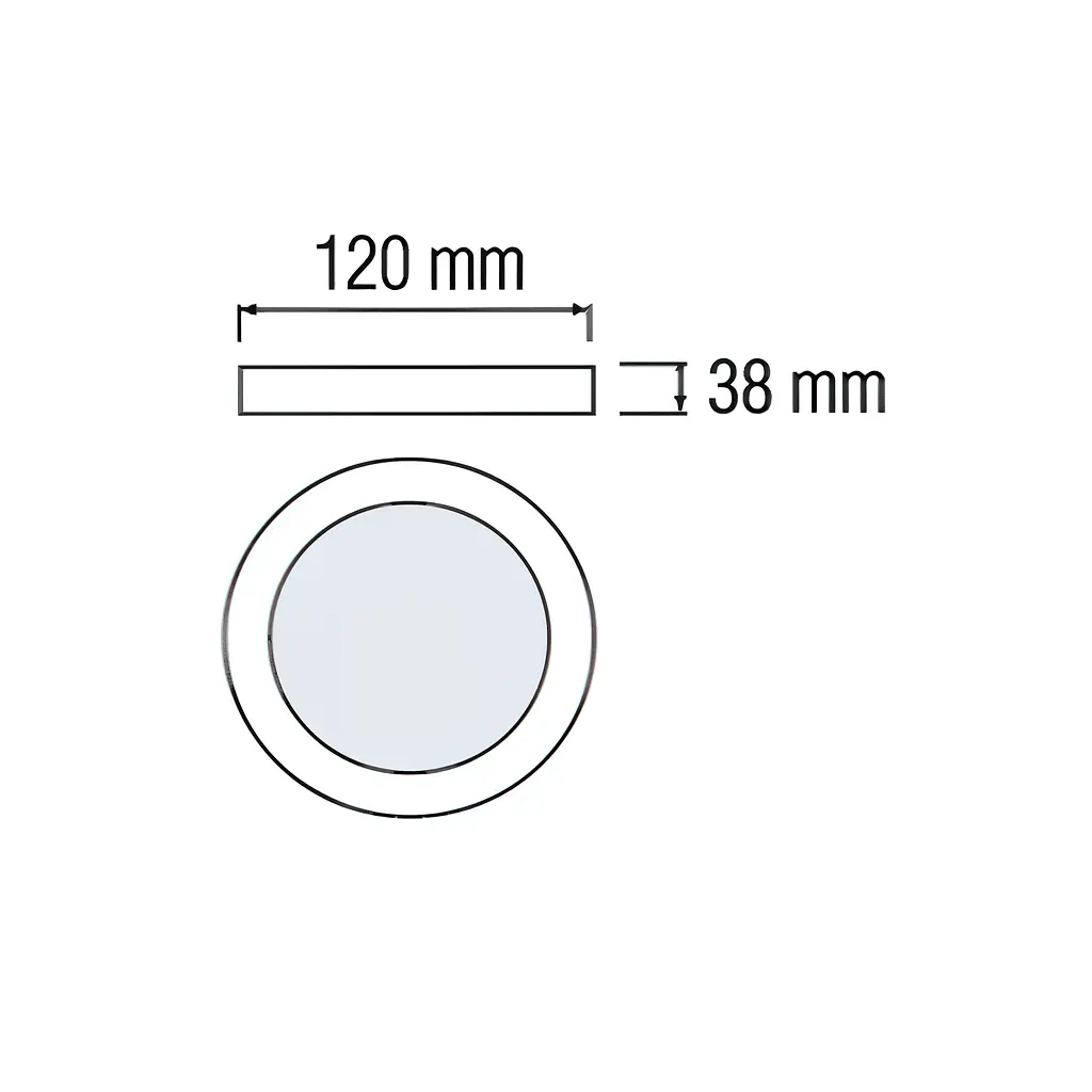 Світлодіодний світильник Horoz Electric Catalina-12 12W 3CCT 3000K-4000K-6400K чорний - фото 3