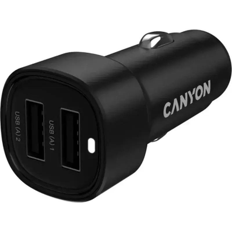 Зарядний пристрій Canyon 2xUSB 24W black (CNE-CCABR2AA) - фото 2