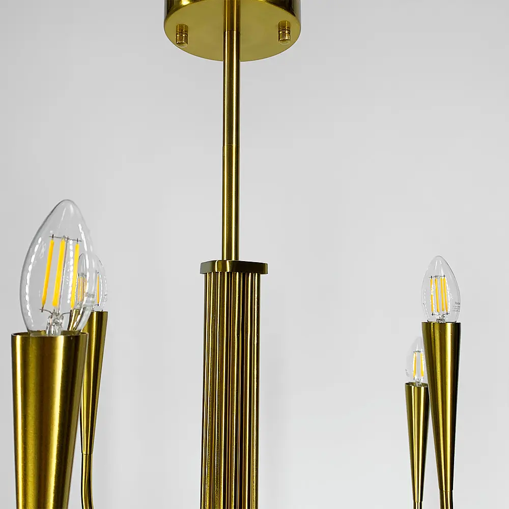 Изысканная золотая люстра ODENSA на 9 ламп Line.F MJ 107/9 - фото 6