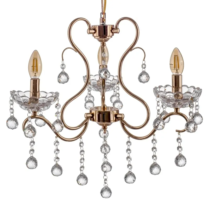 Люстра подвесная Brille хрустальная E14 40W (BCL-666S/3) - фото 5