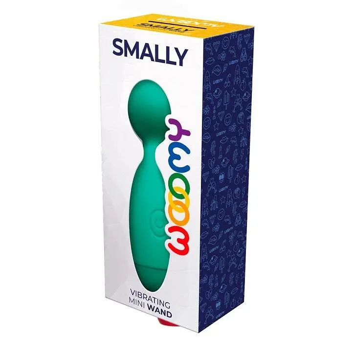 Мінівібромасажер Wooomy Smally Mini Wand Turquoise - фото 3