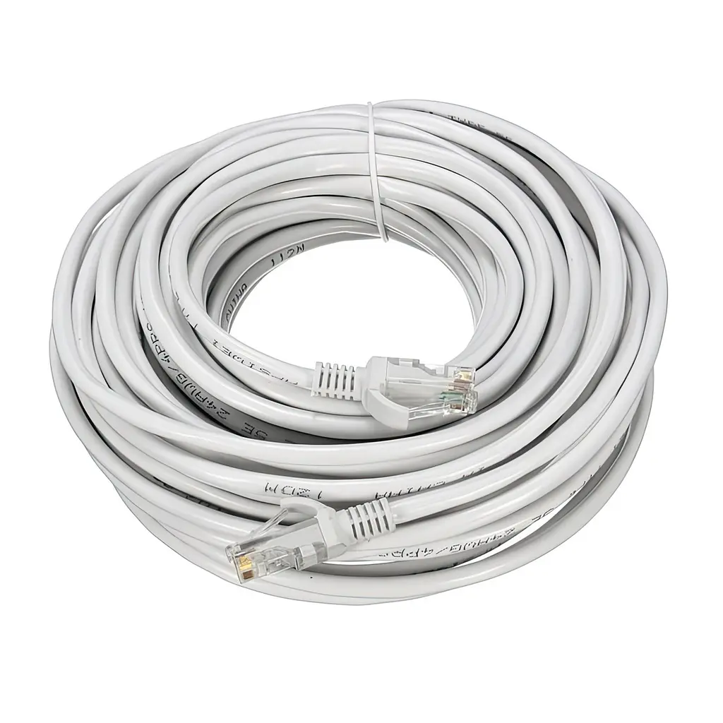 Кабель Ethernet LAN Cat 5E "HX" Білий провід для роутера 20 м патч корд кабель RJ-45