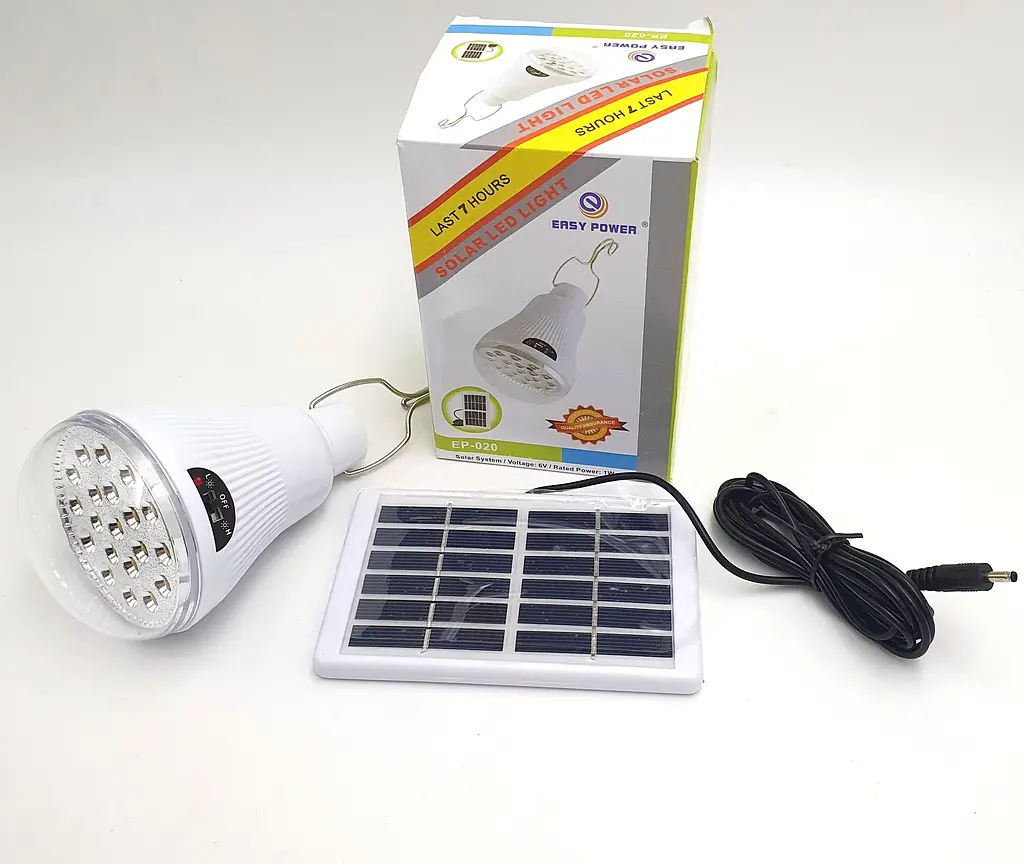 Акумуляторна кемпінгова LED лампа із сонячною панеллю світильник із гачком USB зарядка ліхтар світильник EASY POWER EP-020 - фото 4