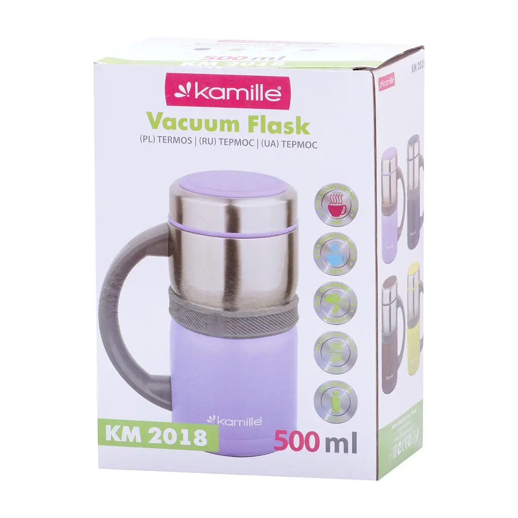 Термокухоль Kamille KM-2018 500 мл фіолетовий - фото 7