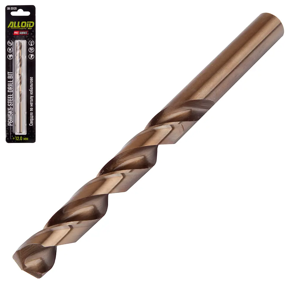 Сверло по металлу Alloid Building Tools кобальтовое 12 мм Р6М5К5 (DB-35120) - фото 2