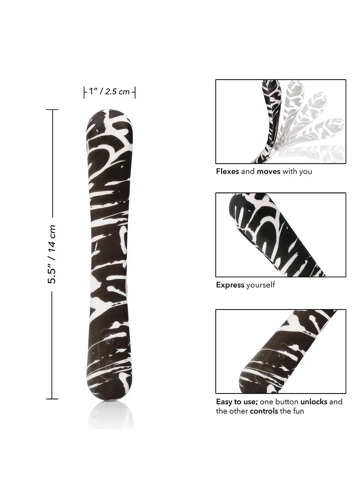 Вибратор CalExotics Hype FlexiWand 14 см (мульти) - фото 4