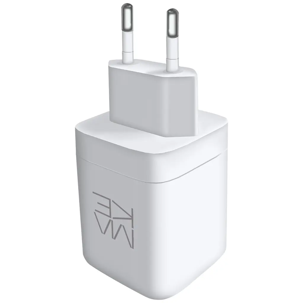 Зарядний пристрій Make 65 W 2 x PD + QC White - фото 2