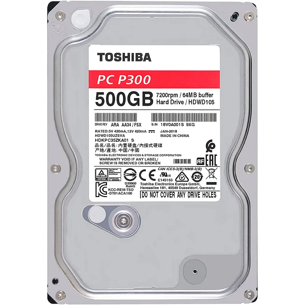Жесткий диск 3.5" Toshiba P300 500GB SATA 64MB [HDWD105UZSVA] [81195] - фото 2