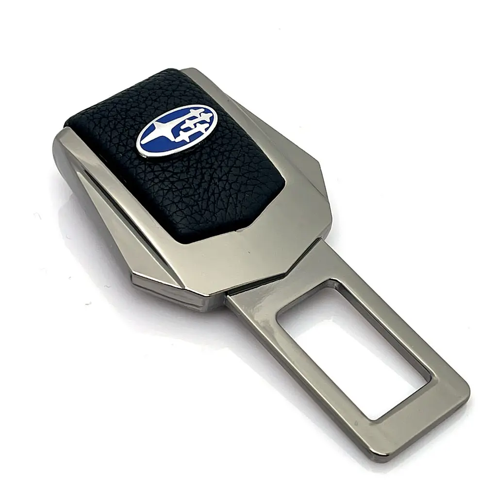 Заглушка ремня безпеки з логотипом Subaru Темний хром 1 шт