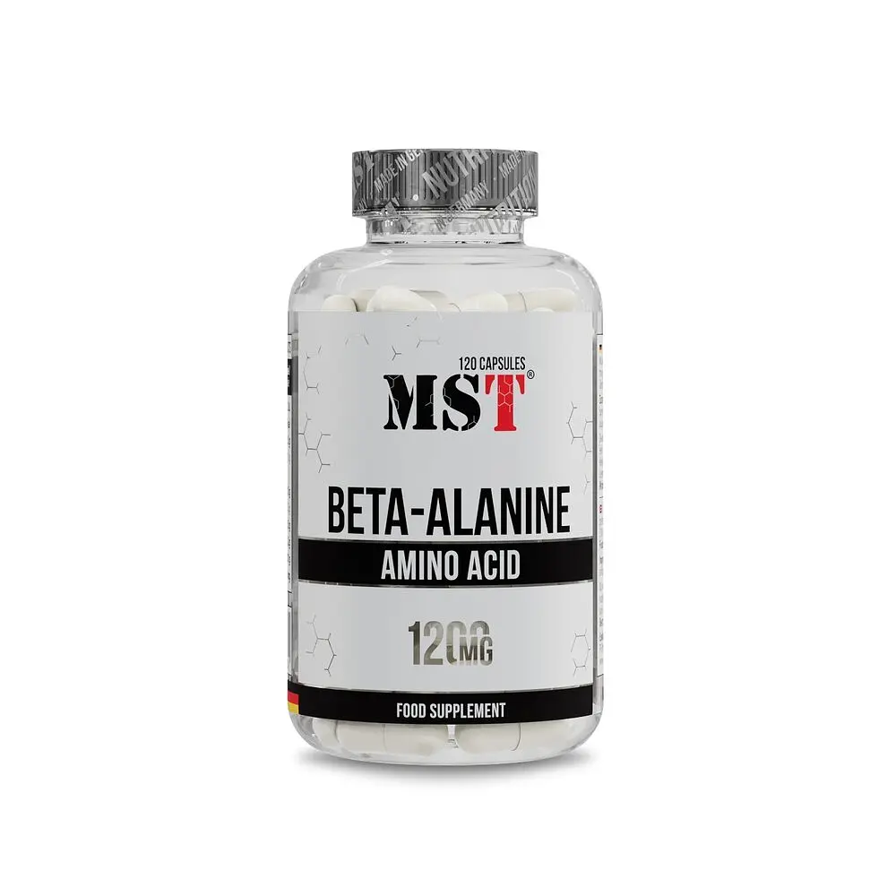 Бета-аланін MST Nutrition Beta-Alanine, 120 капсул для підтримки м'язів