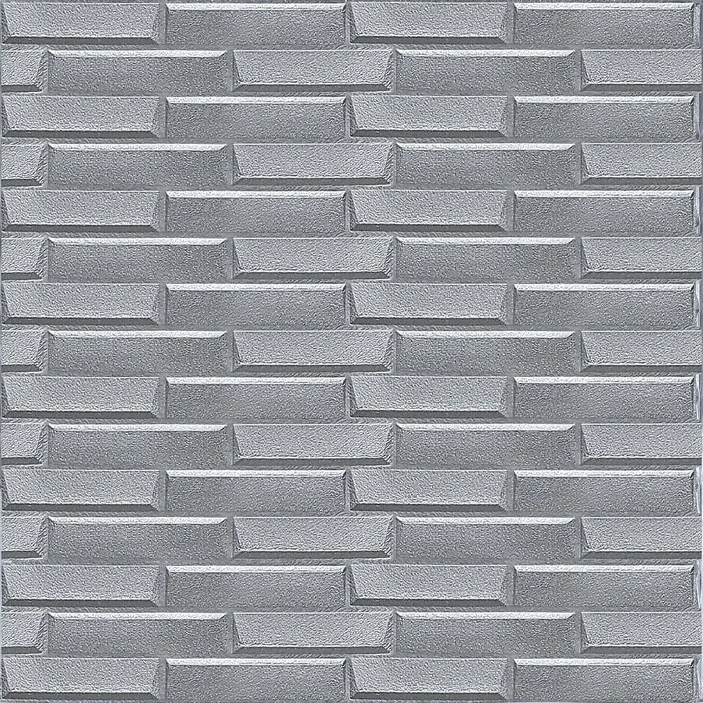 Самоклеюча 3D панель Sticker Wall 3080х700х5мм Кладка Срібло SW-00001760 - фото 2
