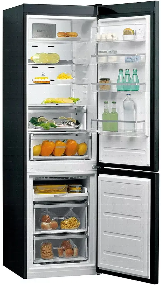 Холодильник Whirlpool 201x59.5х66.3 холодильное отделение 251 л морозильное отделение 97 л 2 дверь А+++ NF дисплей зона нулевая черный (W9931AKS) - фото 4