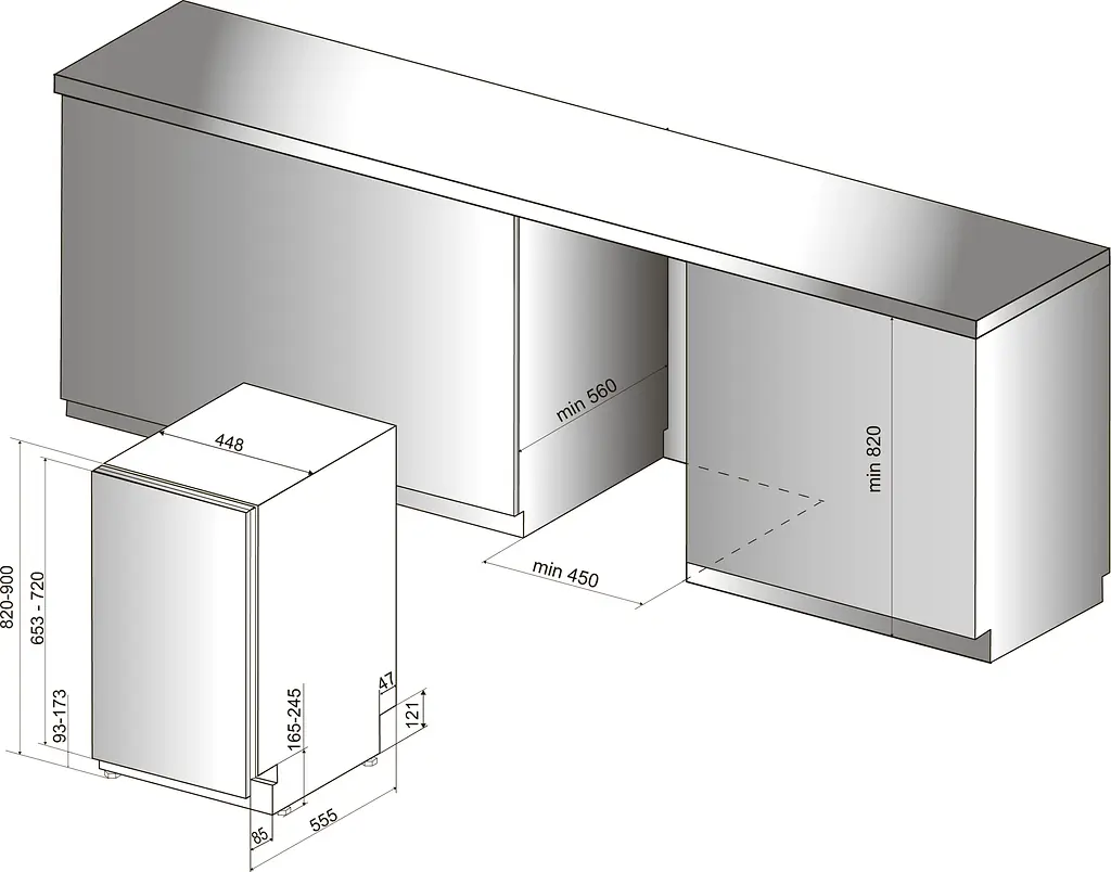Посудомийна машина Indesit DSIE 2B10 (6485645) - фото 8