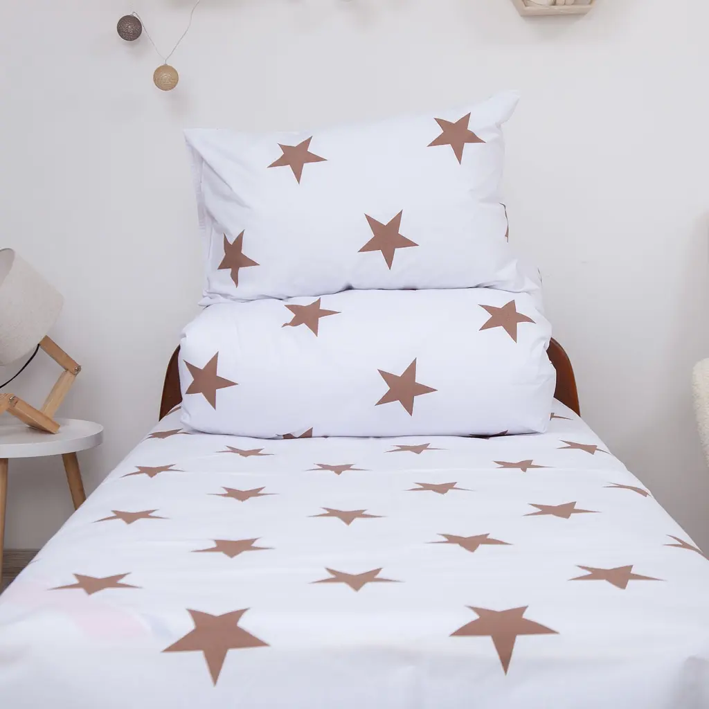 Комплект постільної білизни ТЕП Soft dreams Зірки підлітковий какао (2-04191_29908) - фото 3
