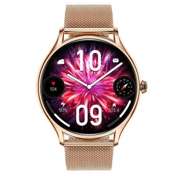 Годинник жіночий розумний наручний UWatch Smart Milano 2 ремінця Gold Steel (2429222047) - фото 6