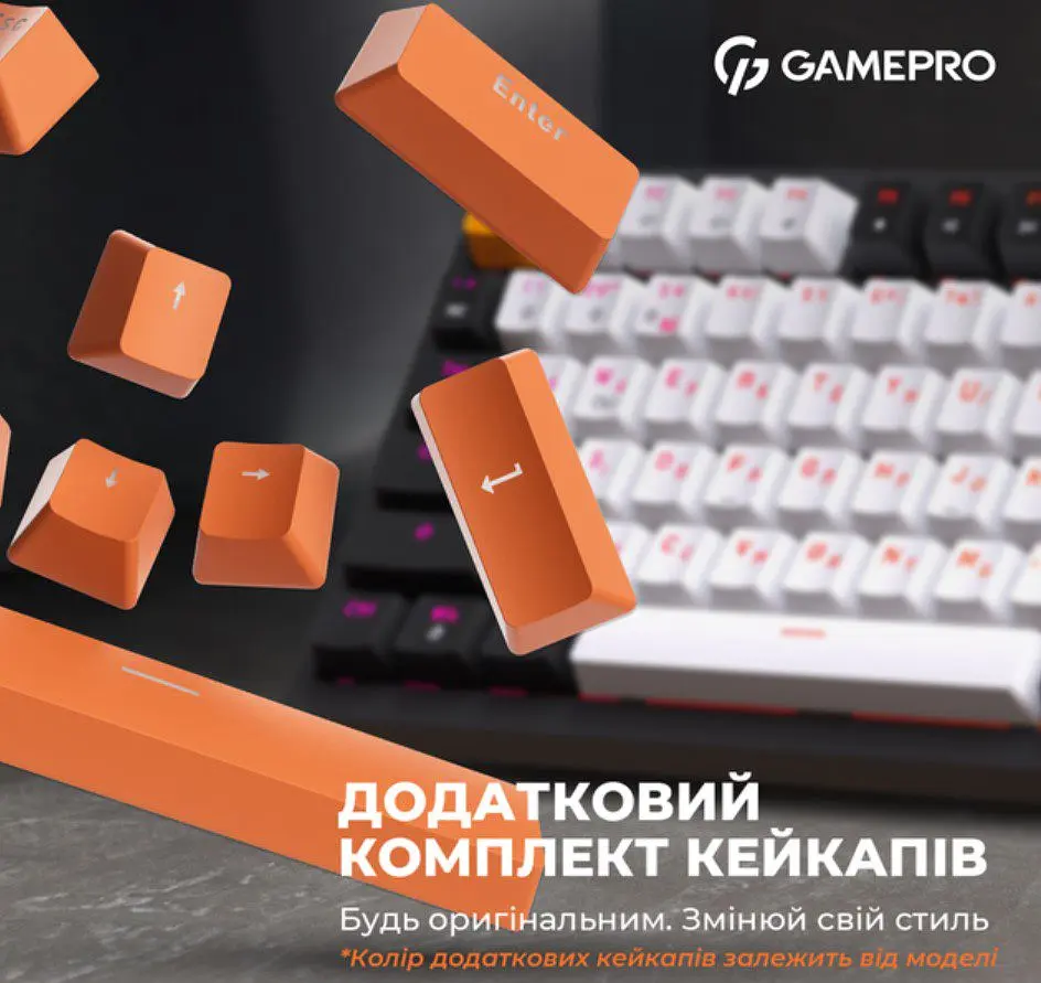 Клавиатура игровая механическая GamePro MK-160 Red Swich Hot-Swap RGB Black-White - фото 17