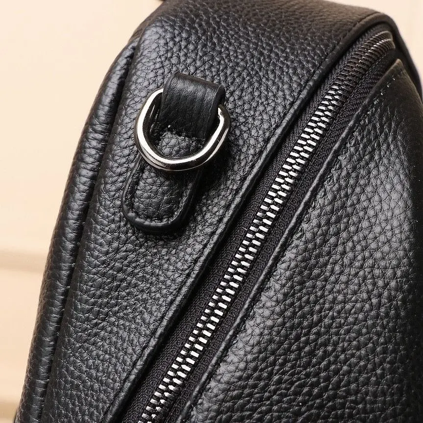 Шкіряний жіночий рюкзак міський чорний Olivia Leather 6711 - фото 9