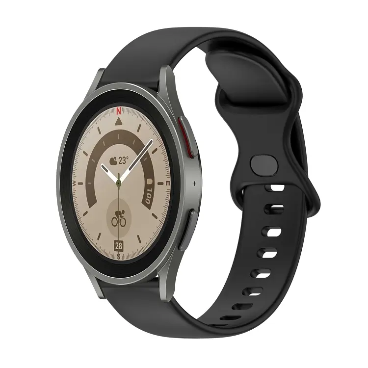 Ремінець силіконовий для смарт-годин BeWatch Amazfit універсальний S 20 мм Чорний (101N3S01.2) - фото 7