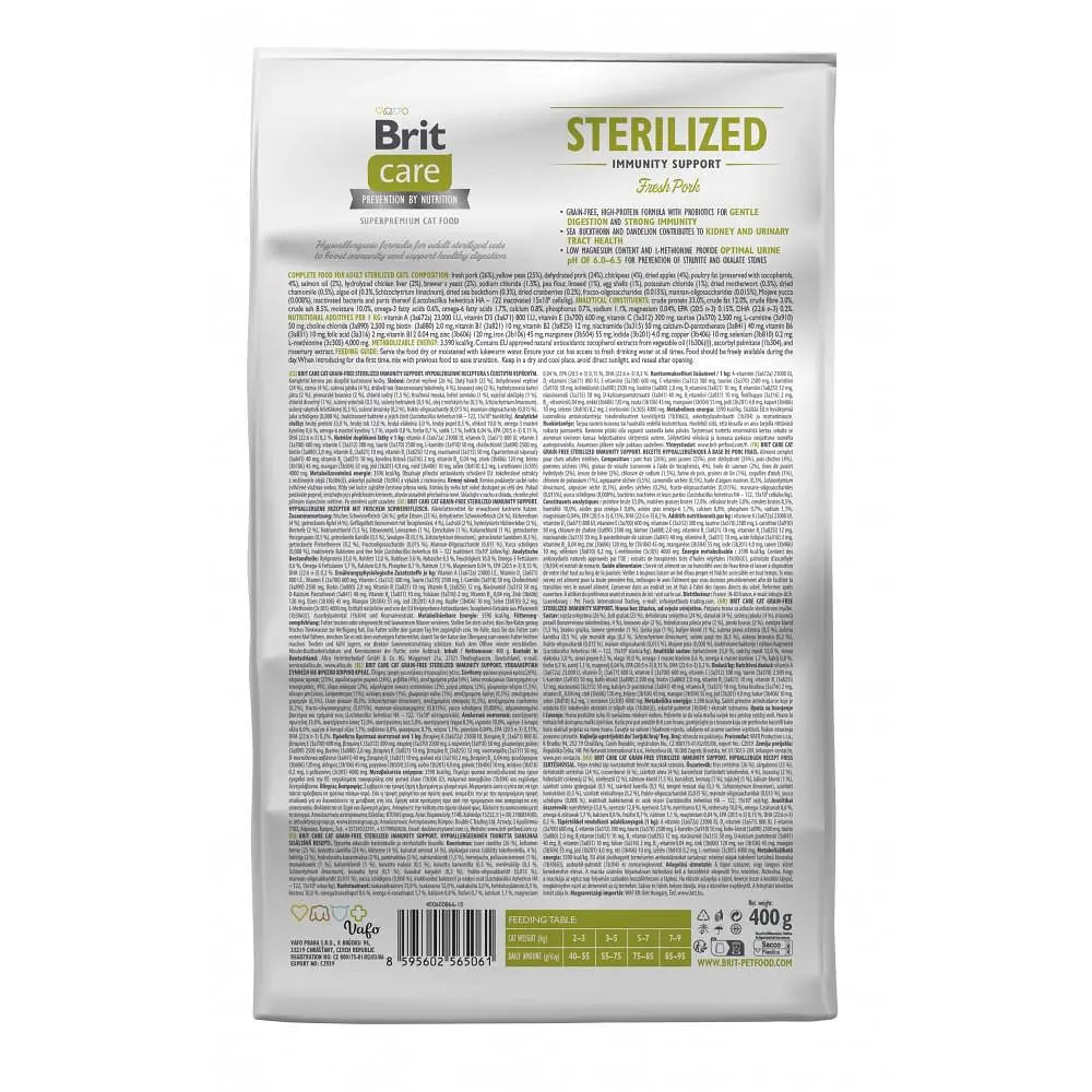 Сухий корм Brit Care Cat by Nutrition Sterilized Immunity Support - фото 6