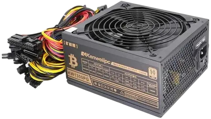 Блок живлення Kenweiipc Mining KW-1300PG 1300W 80+ Gold (KW-1300PG) Б/В - фото 2