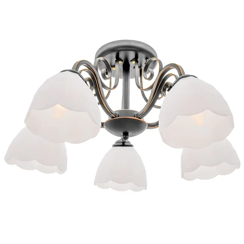 Люстра потолочная Brille классическая E27 60W G (LK-577C/5) - фото 6